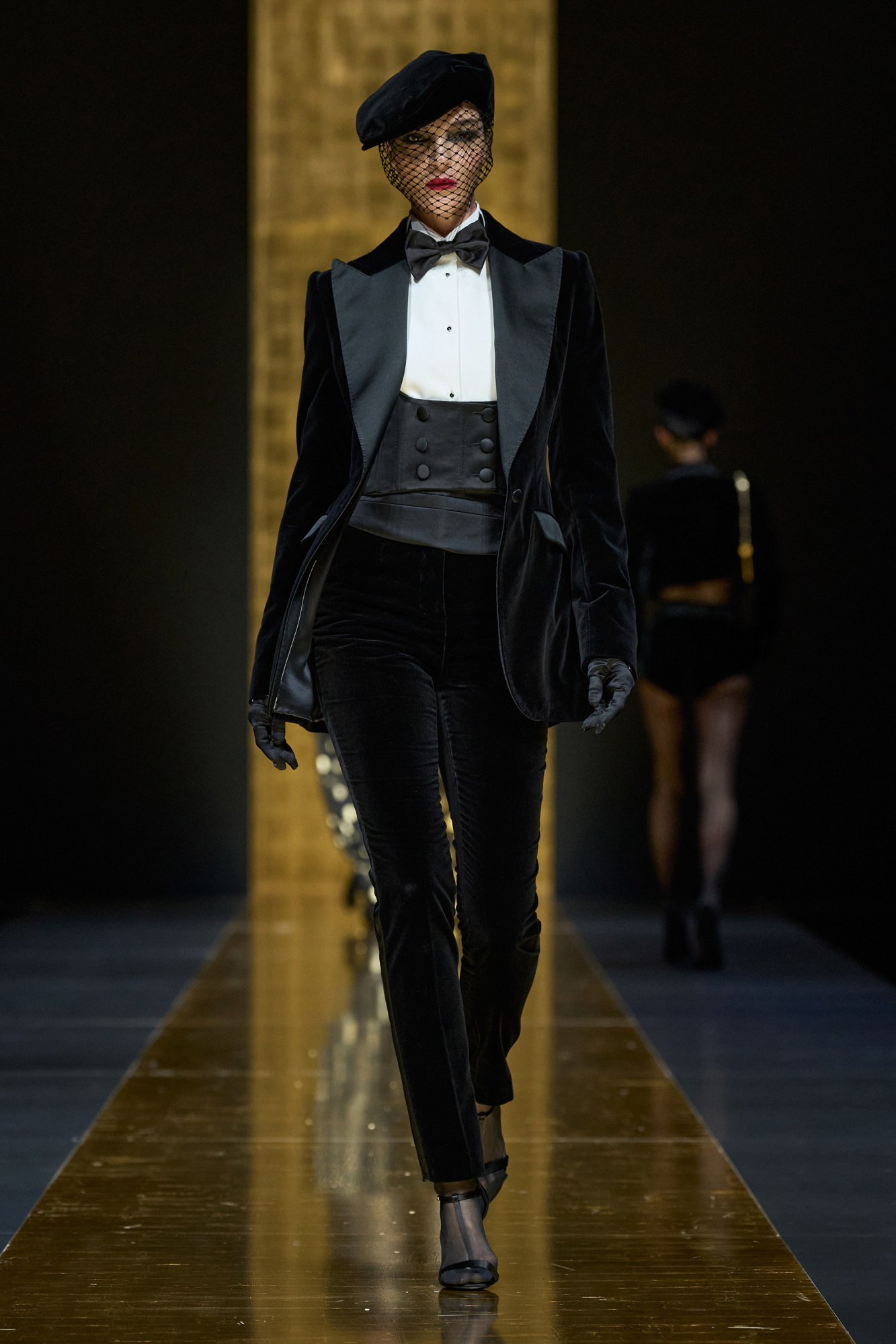 Dolce & Gabbana Velvet pants with side stripes | Women's